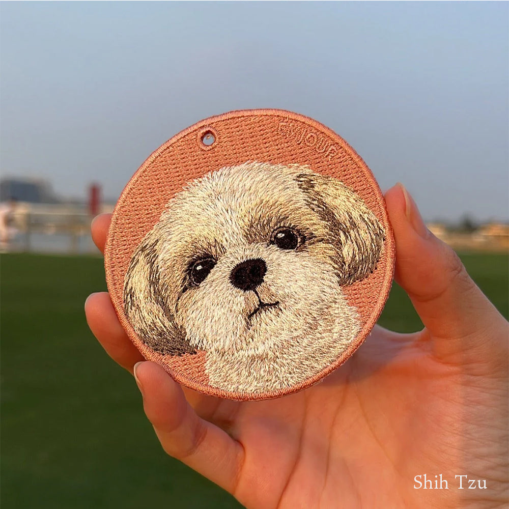 キーホルダー 犬 刺繍 ワッペン イヌ 犬柄 アニマル チャーム ポメラニアン ポメ ジャックラッセル ジャック ヨークシャテリア ヨーキー シーズー  ペット グッズ プレゼント ギフト 贈り物 新築祝い EMJOUR エンジュール 台湾 dog Taiwan 車 自転車 カギ 鍵 おしゃれ