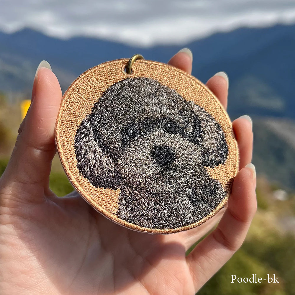 キーホルダー 犬 刺繍 ワッペン イヌ 犬柄 アニマル チャーム ダックスフンド ダックス トイプードル トイプ ペット グッズ プレゼント ギフト  贈り物 新築祝い EMJOUR エンジュール 台湾 dog Taiwan 車 自転車 カギ 鍵 おしゃれ