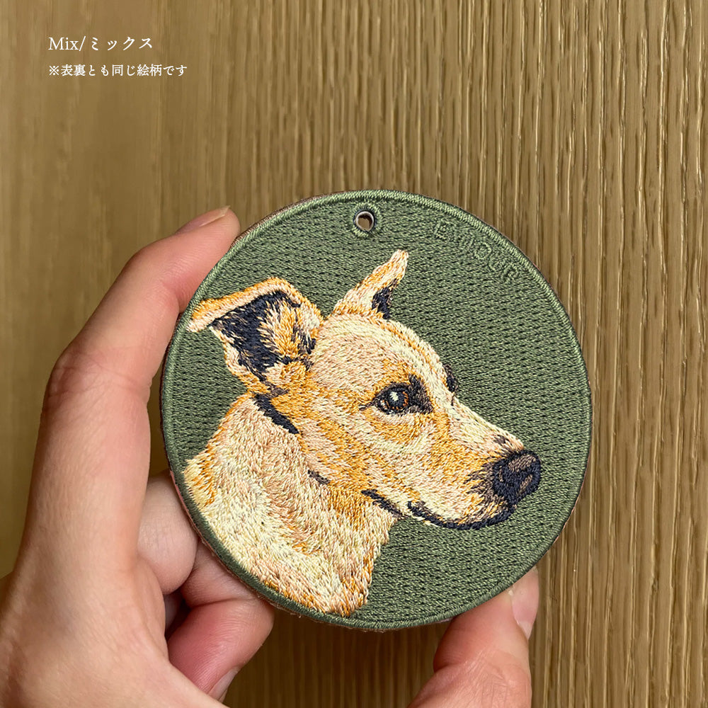 キーホルダー 刺繍 EMJOUR 犬 コーギー シェットランドシープドッグ
