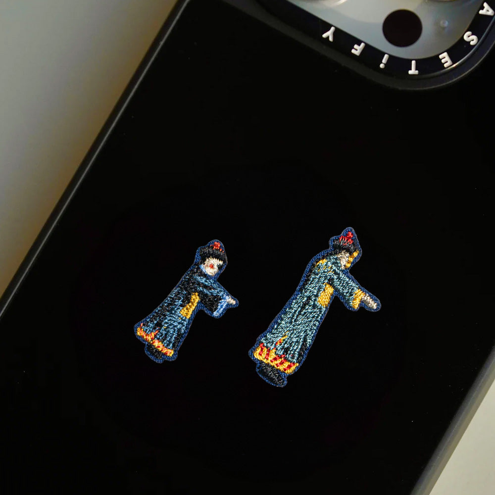 正規品 ワッペン 刺繍ワッペン キョンシー ハロウィン イベント グッズ プレゼント ギフト 贈り物 EMJOUR エンジュール  ハンドメイド 手芸 アップリケ ステッカー (mini-5)