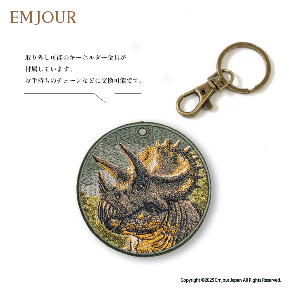 EMJOUR エンジュール 刺繍キーホルダー キーホルダー 両面
