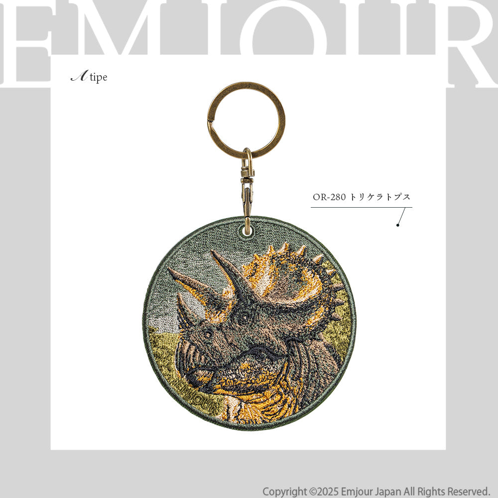 EMJOUR エンジュール 刺繍キーホルダー キーホルダー 両面